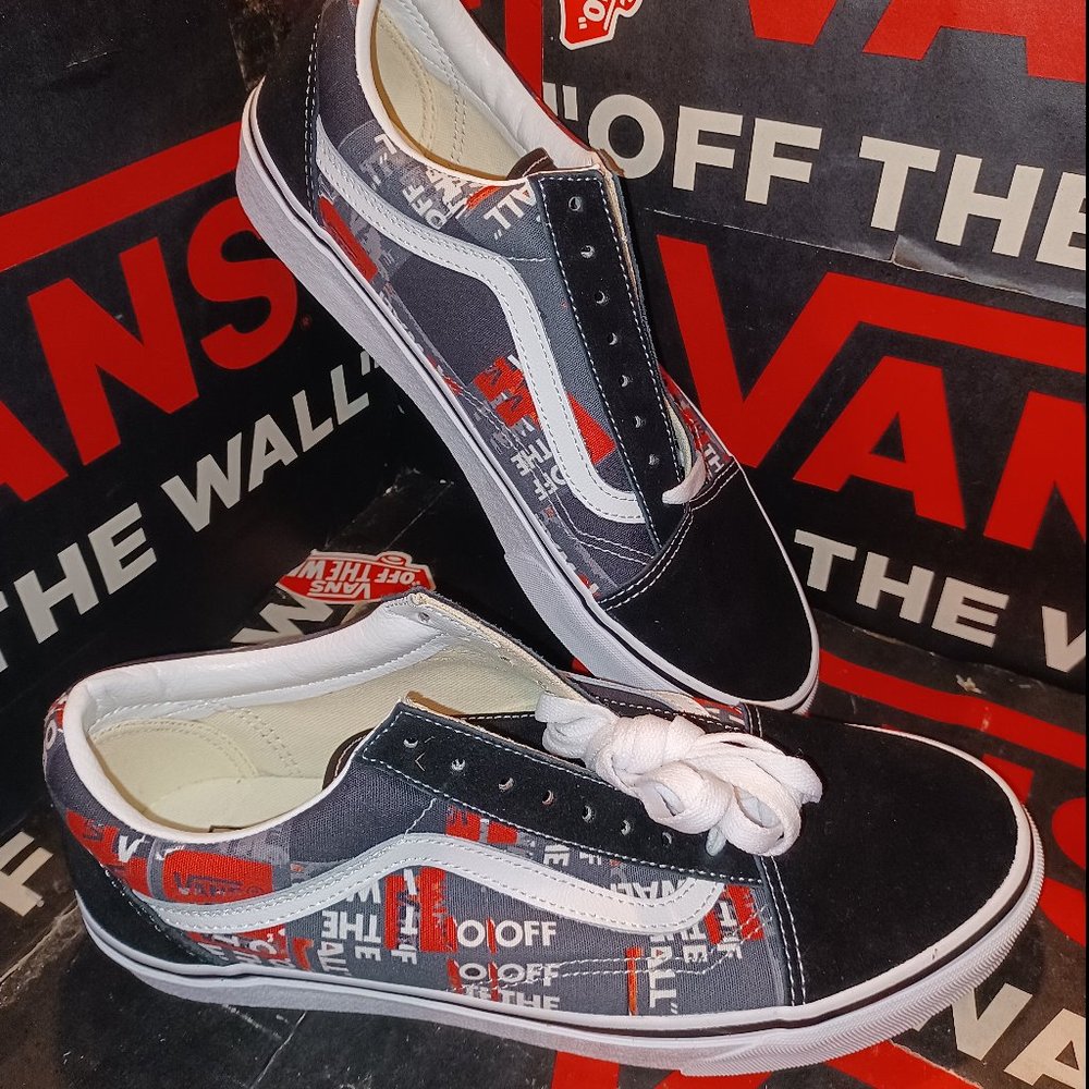 Vans Men's 11 Old Skool Packing Tape Black/Red VN0A4U3BWZ4